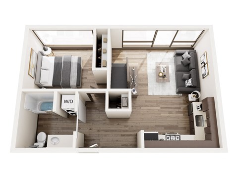 Floor plan for 2 beds, 1.5 baths, 846 sqft